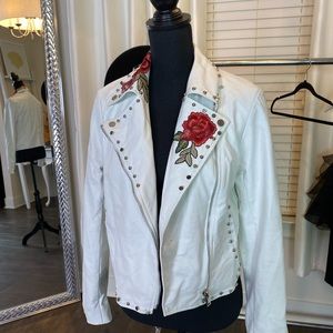 White leather jacket